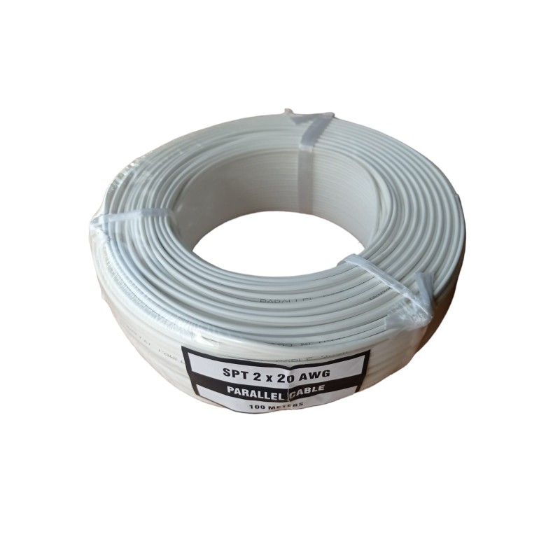 Cable Paralelo X Blanco Rollo Mts