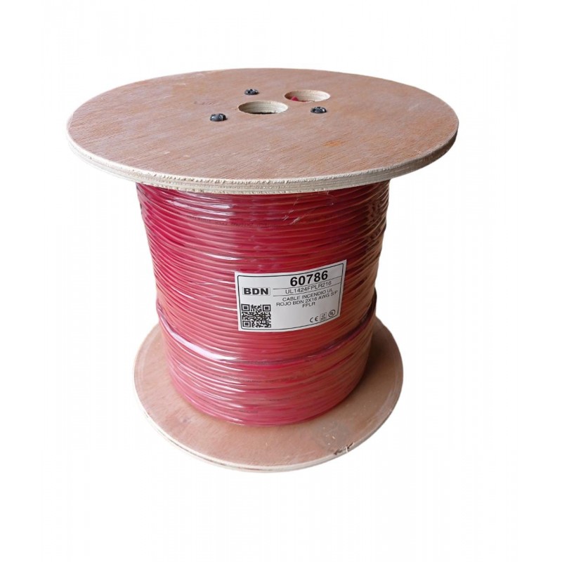 CABLE INCENDIO UL ROJO 2X16 AWG FPLR Sin Pantalla BDN