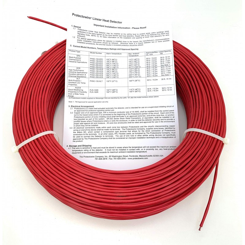 PHSC-155-XCR Cable Protectowire PHSC-XCR (155F / 68C) Red Jacket. Rollo 152 mts.