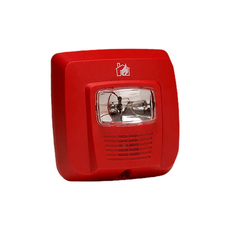 SYS-HS Sirena con Luz Estroboscopica 2 Hilos Montaje en Pared Color Rojo SYSTEM SENSOR