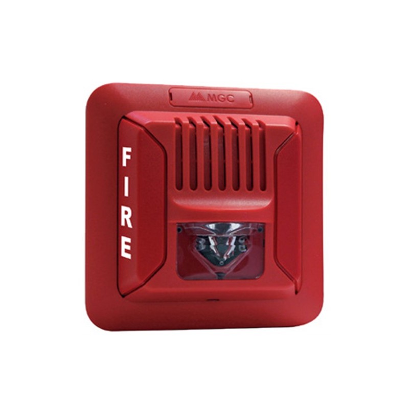 FHS-400-RR SIRENA / ESTROBOS ROJA LED DE MONTAJE EN PARED