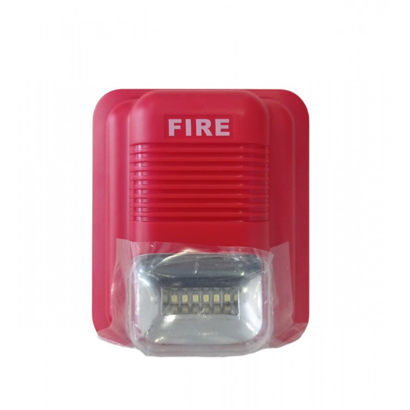 Sirena Con Strobo 12V Alarma De Fuego GS-800-12